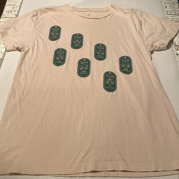 Tiny Tan BTS Army Dog Tag T-shirt Medium Resort medium - Picture 1 of 8